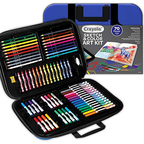 Crayola Coloring And Sketching Set, 70pcs + Sketch Book, G