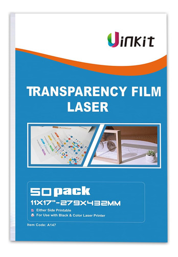 Uinkit Película De Transparencia Láser 11x17 Ohp Paquete De 