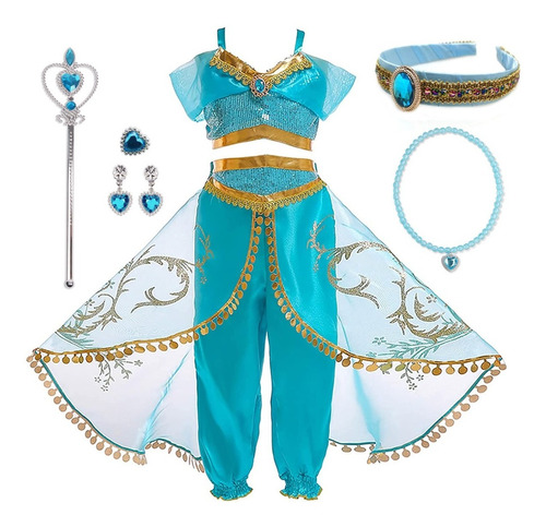 Disfraz De Aladdín Princesa Jazmín De Aladino Fiesta Partido