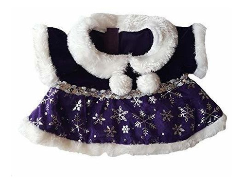 Traje De Vestido De Copo De Nieve Morado Osito De Peluche Ro