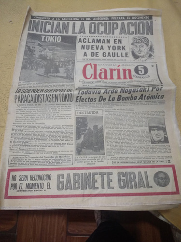 Diario Clarín Edición Numero 1 28 De Agosto 1945