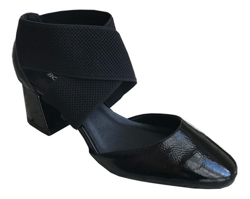 Sapato Scarpin Bottero 315504 Couro Verniz Detalhe Elástico
