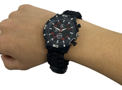 Reloj De Supervivencia Con Cuerda Paracord 5 En 1 Pedernal