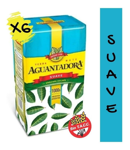 Yerba Mate Aguantadora Suave 1kg Pack X 6 Tigre