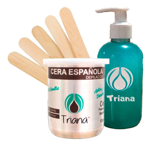 Cera Española Triana Wax + Aplicadores + Gel Post Epilatorio