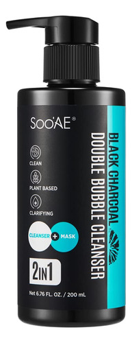 Soo'ae Cepillo Limpiador Doble Burbujas Carbón 2-1