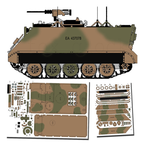 M 113 Ejercito Argentino Vectorial Esc. 1.25 Papercraft