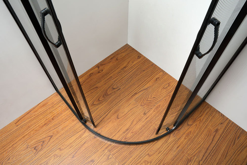 Esatto® Cancel Negro Baño Curvo Sin Base 89x89x180 Ca-rom-n
