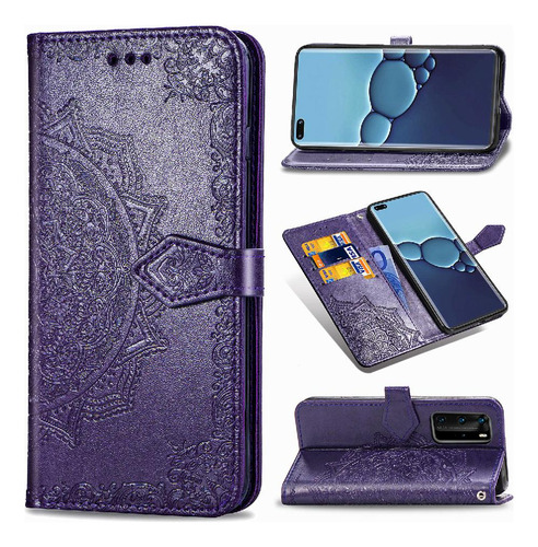 Caso Para Huawei P40 Pro Exquisito Patrón Flip Funda