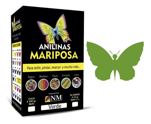 Anilinas Mariposa Teñir Pintar Marcar Papel Madera Tela Cuer