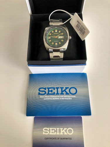 Relógio Seiko Recraft Automático Snkm97 Pulseira Couro Deplo