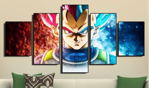 Cuadro  Decorativo  Canvas Vegeta Super Saiyajin Dios Goku 