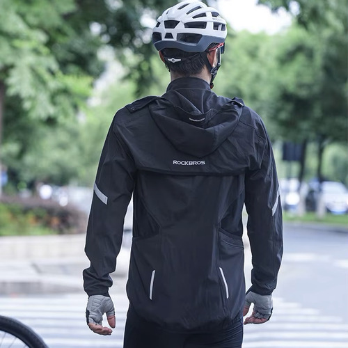 Chaqueta Cortaviento Ciclismo Rockbros 2 En 1 Desmontable
