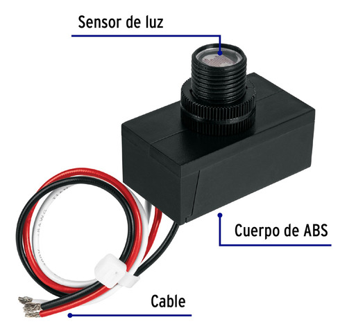 Interruptor Fotoelectrico Cuerpo Abs 127 V Volteck 49199