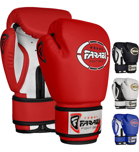 Guantes De Boxeo Farabi Sports 4 Oz Rojo