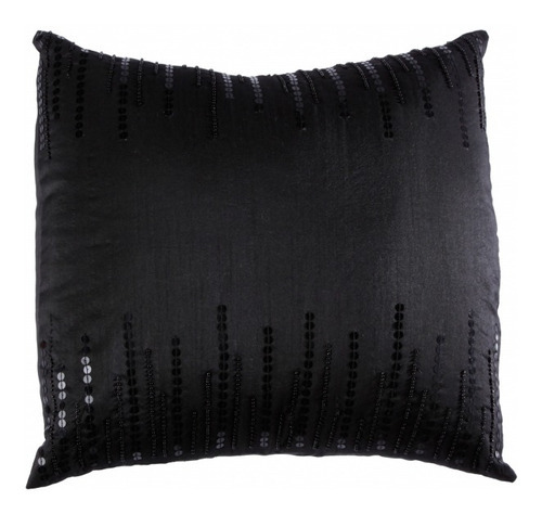 Capa De Almofada Decorativa Bordada Luxo Sofa Sala Cor Preto