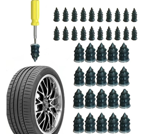 40 Clavos De Reparación De Neumáticos Sin Cámara Para Automó