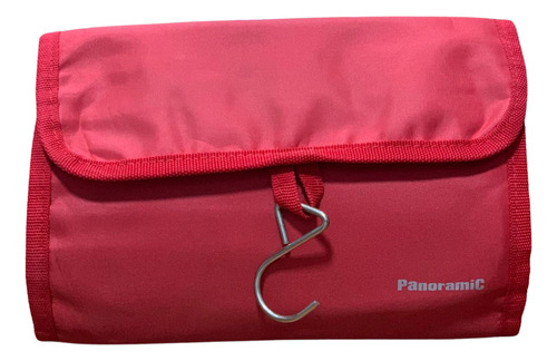 Organizador De Viaje Neceser Con Percha Bolso Cosmeticos Rojo