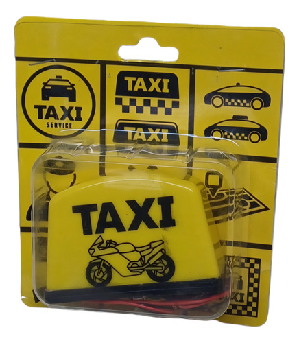Aviso Taxi Amarillo Con Luz Led