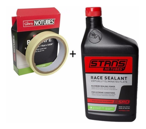 Fita 9mt X21mm + Selante Race 946ml Tubeless Stan's Notubes