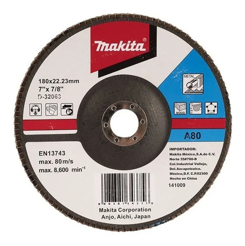 10 Pz Multidisco De Lija Grano 80 De 7 In Makita D32063