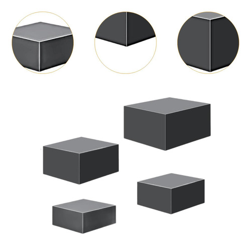 4x Caja De Exhibición De Acrílico Soporte De Negro S