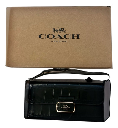Cartera Coach Original Edición Carruaje Color Verde