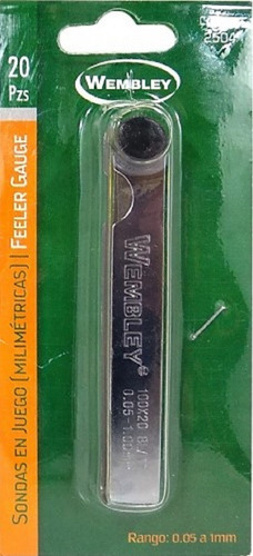 Juego De Sondas Milimetricas 0.05 A 1.00 Mm Wembley 2504