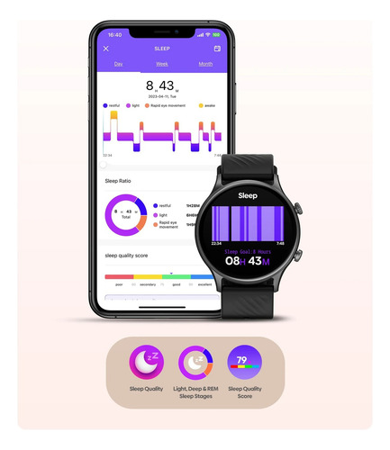 Smartwatch Zeblaze Btalk 2 Lite Jet Black