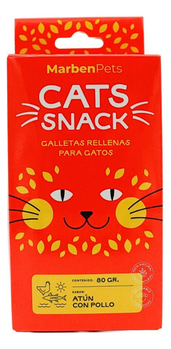 Galletas Cats Snacks Con Relleno Atún Con Pollo 80g Gatos