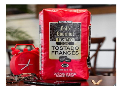 Kirkland Signature Café En Grano Gourmet Tostado Francés 1kg