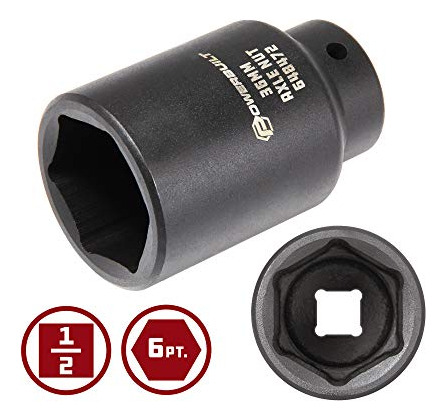 Socket Para Tuerca De Eje De 36mm 6 Puntas, Extra Profundo,