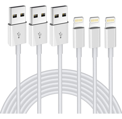 Cargador Para iPhone, 3 Cables Lightning Con Certificacin Mf