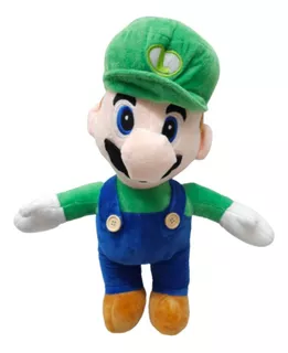 Peluche Luigi Grande 40cm Fontanero Verde Mario Bros