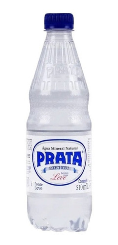 Água Prata Mineral Sem Gás Leve Pet 510ml Pack 12 Unidades 