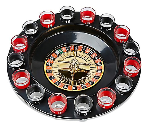 Juego de ruleta con 16 vasos de vaso para bebidas