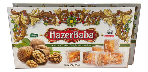 Hazer Baba Delicia Turca Con Nueces 2 Cajas De 454g Vegano