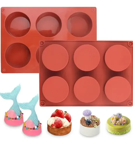 3 Moldes Silicona Cilíndricos Jabón Chocolate Repostería