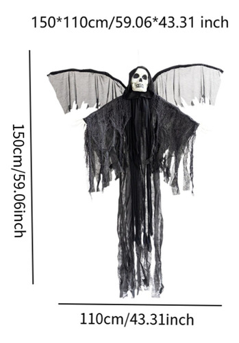 Esqueleto Colgante De Terror Eléctrico De Halloween De 150