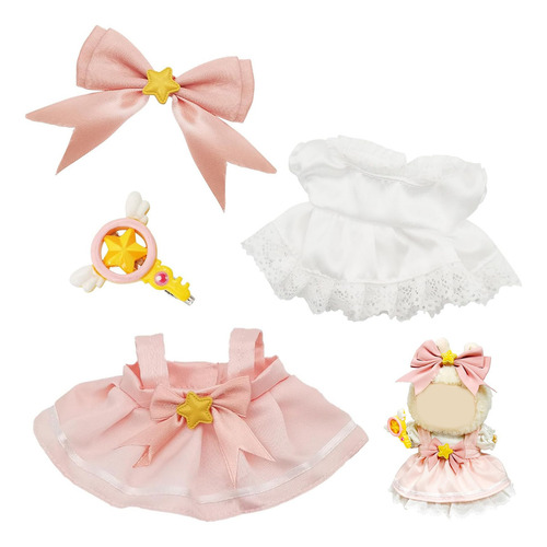Ropa Vestido Para Labubu Macaron 17 Cm Vestidito Ropita Cute Regalos Niños Multicolor Para Macaron De Ropa Labubu Felpa Para Traje