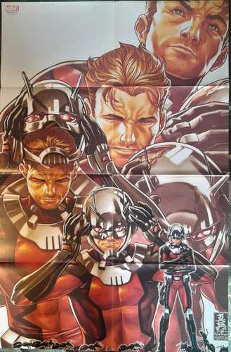 Figura Y Poster Ant Man Marvel Heroes 3d 8 Salvat (Usado)