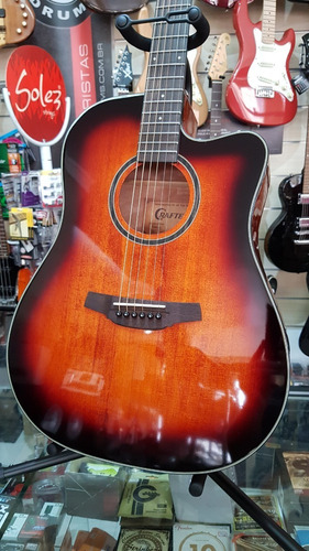 Violão Aço Folk Crafter Hd250 Ce Brs Sunburst Elétrico 