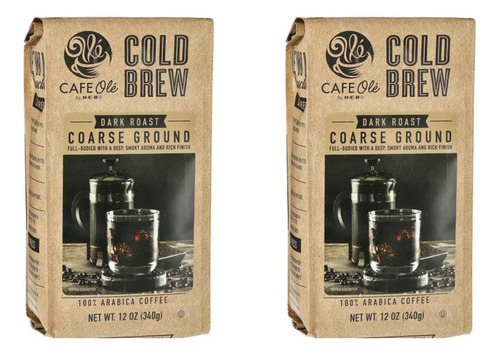 Cafe Olé Molido Grueso Dark Roast Cold Brew 2 Pk 340 Gr Ea