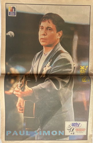 Paul Simon, Clipping Montevideo Rock Poster, R09cr06