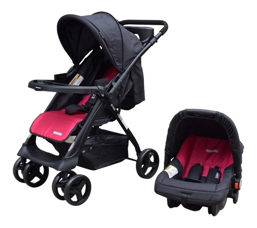 Imagen 2 de 10 de Coche Cuna Etna Manija Rebatible Mega Baby Tienda Oficial