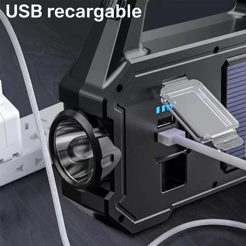 Lámpara Emergencia Recargable Trabajo Tipo Led Mano Portatil