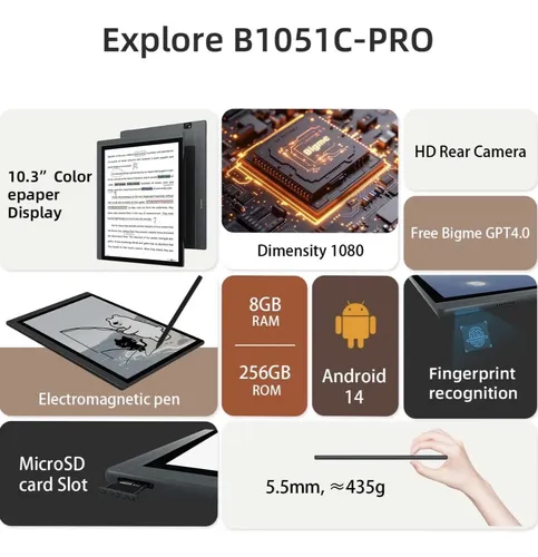 Bigme B1051c Pro Ereader E-ink 10,3 8gb+256gb Pro | Parcelamento