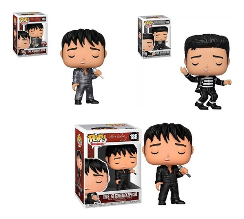 Set Funko Pop- Presley ( Elvis (diamond #188 ), #188, #186 )