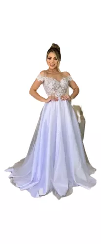 Vestido De Noiva Com Brilho Princesa Lindo Casamento 'e150