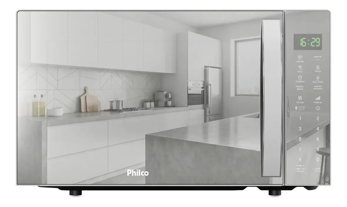 Micro-ondas Philco 28L 1100W Limpa Fácil Tira Odor PMO31E